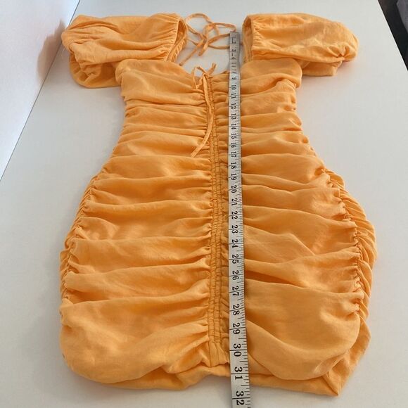 Guess Creamsicle Kiki Mini Ruched Dress Size 0 - Picture 14 of 14